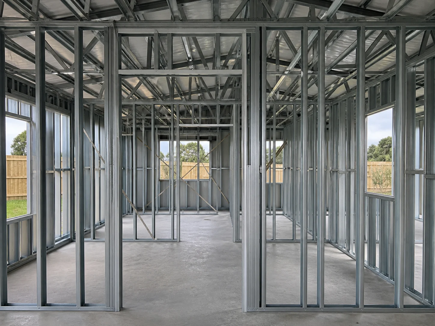Estudo visual de uma estrutura completa em Light Steel Frame